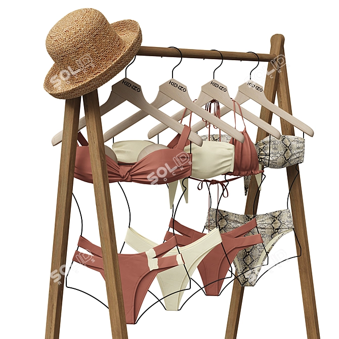 Beachwear Bundle & Display Stand 3D model image 2