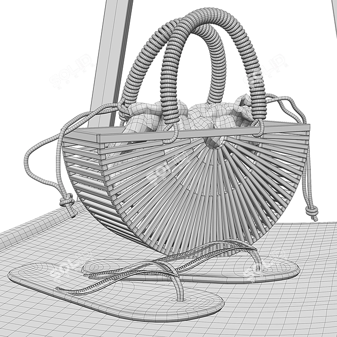 Beachwear Bundle & Display Stand 3D model image 6