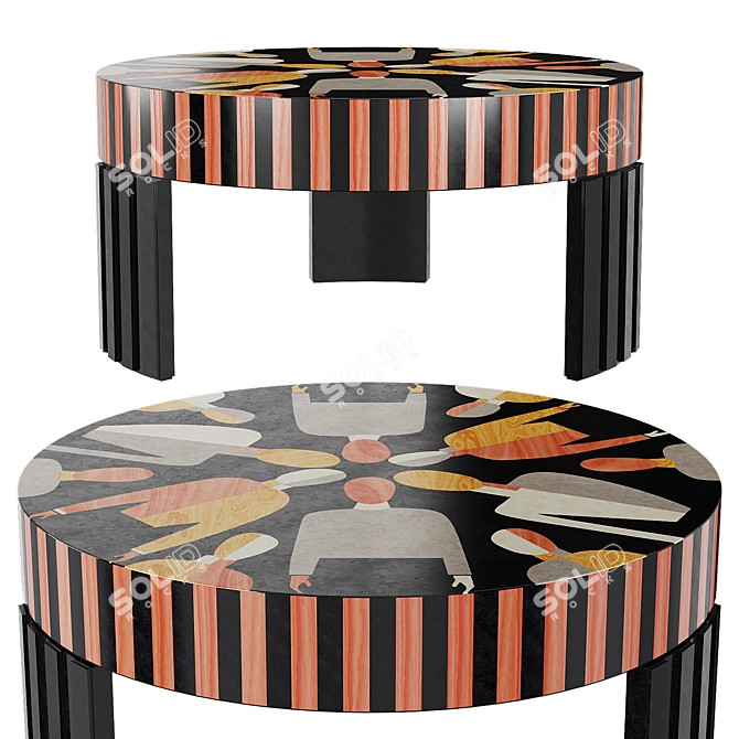 Mid-Century Coffee Table Modernism 3D model image 1