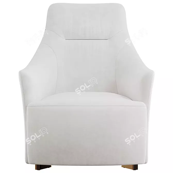 Luxury Galileo Lounge Armchair 3D model image 2