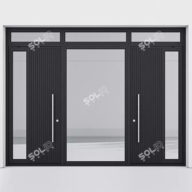 Aluminum Entry Door 204 3D model image 2