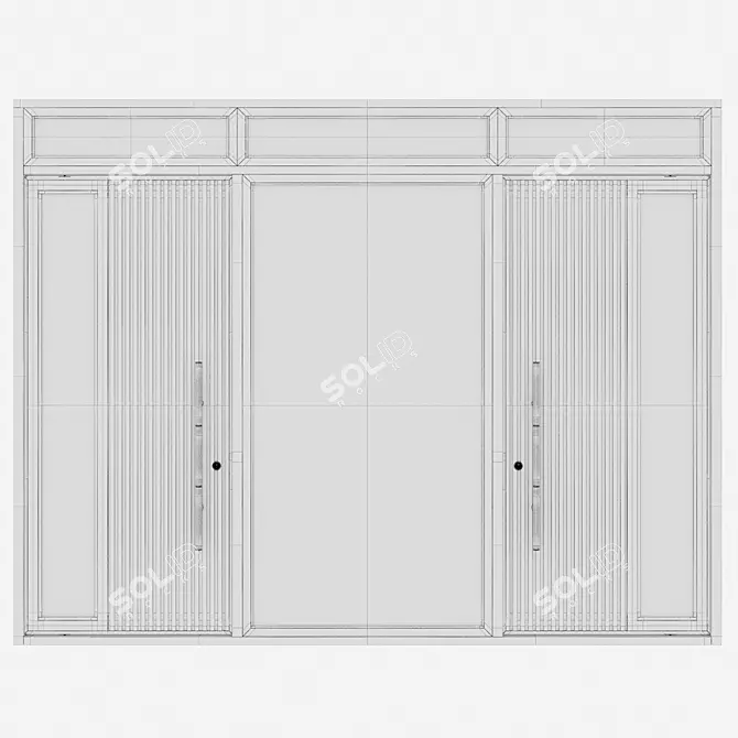 Aluminum Entry Door 204 3D model image 4