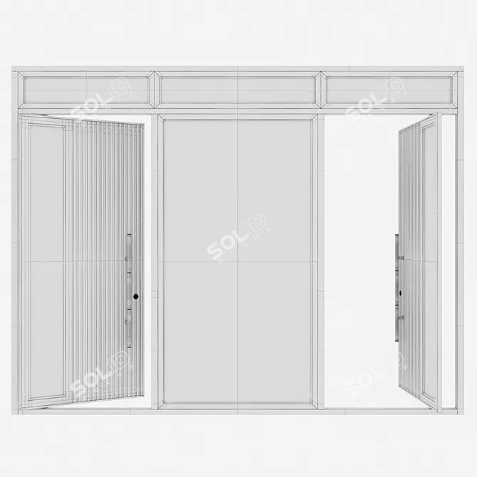 Aluminum Entry Door 204 3D model image 5