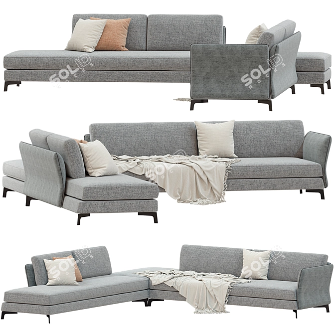 Modular Sofa Collection by Ceppi 3D model image 3