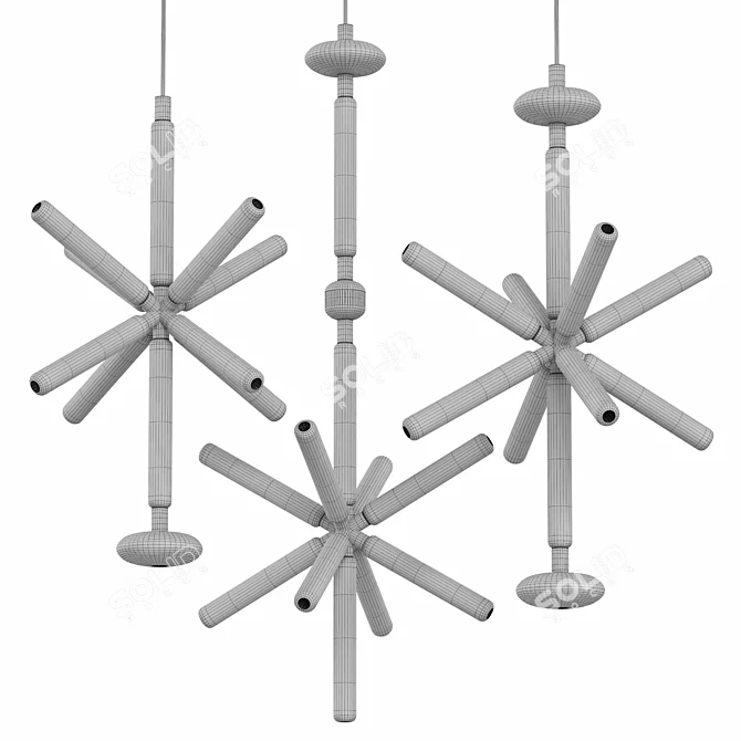 Elegant Lasvit Pendant Lighting 3D model image 2