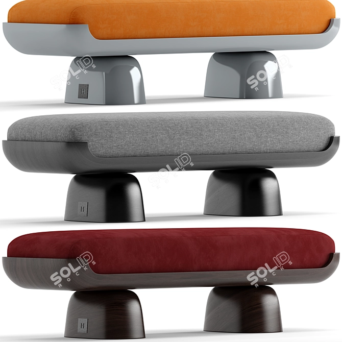 FIFIH Bench: Modern Seating Solution 3D model image 1