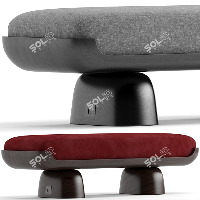 FIFIH Bench: Modern Seating Solution 3D model image 2