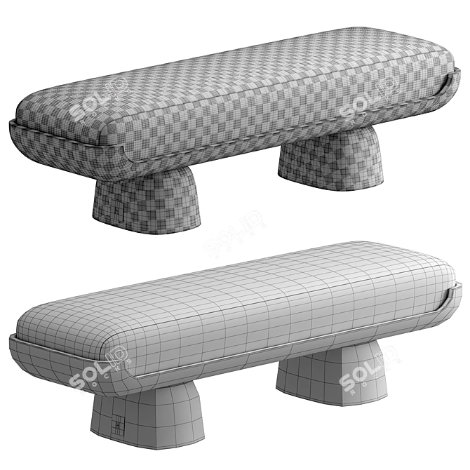 FIFIH Bench: Modern Seating Solution 3D model image 6