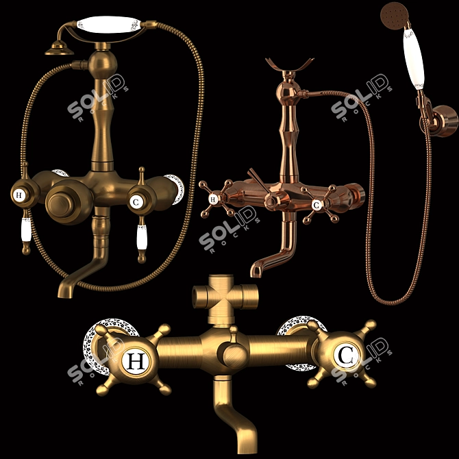 Versatile Faucet and Shower Collection 3D model image 5