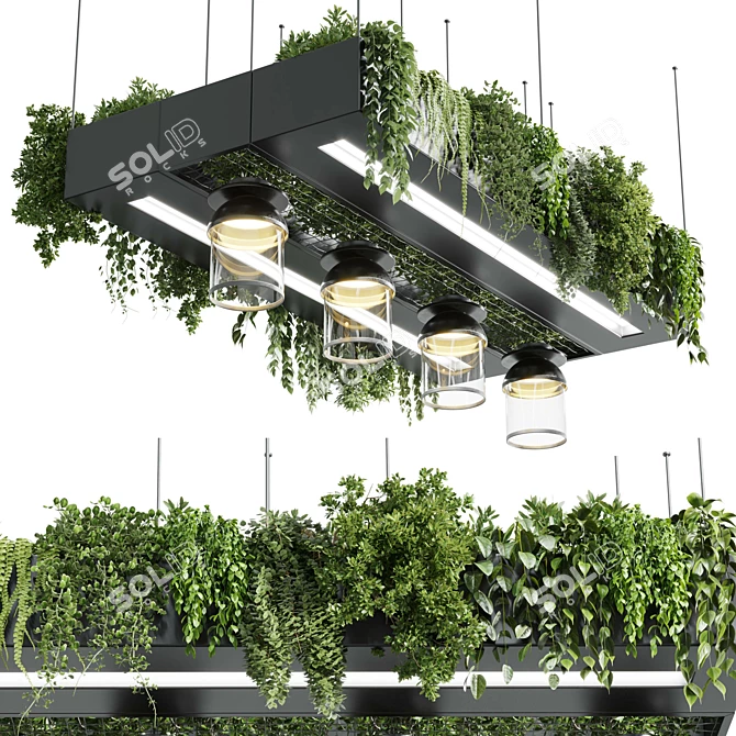 Modern Plant Light Hanging Pendant 3D model image 2
