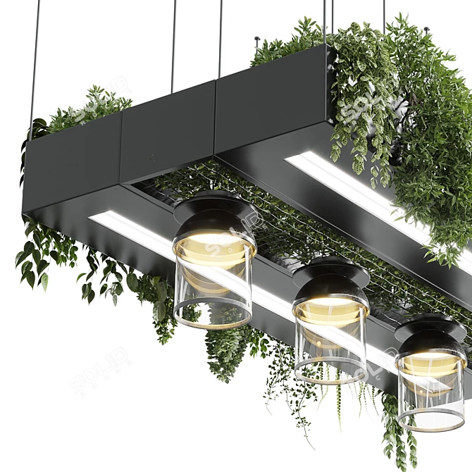 Modern Plant Light Hanging Pendant 3D model image 3