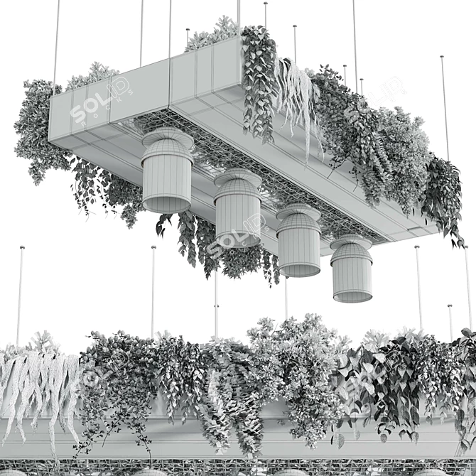 Modern Plant Light Hanging Pendant 3D model image 7