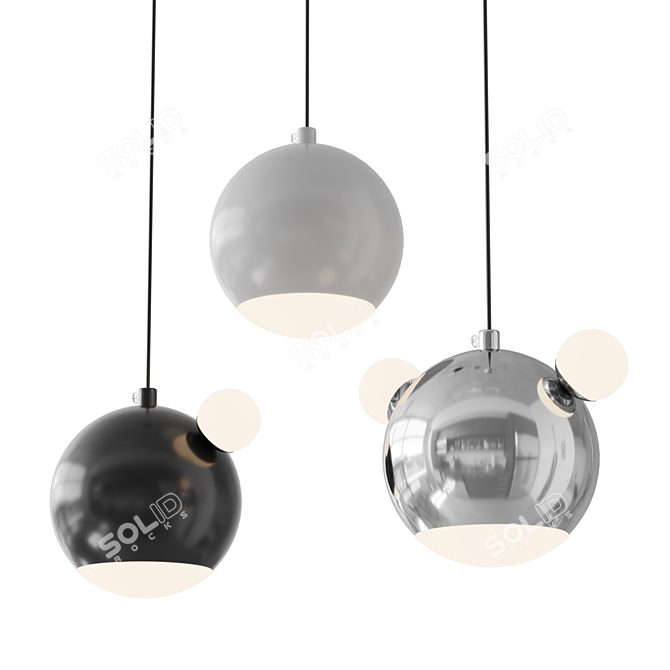 Game Style LED Pendant Lamp 3D model image 1