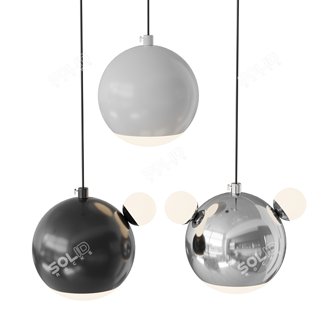 Game Style LED Pendant Lamp 3D model image 2