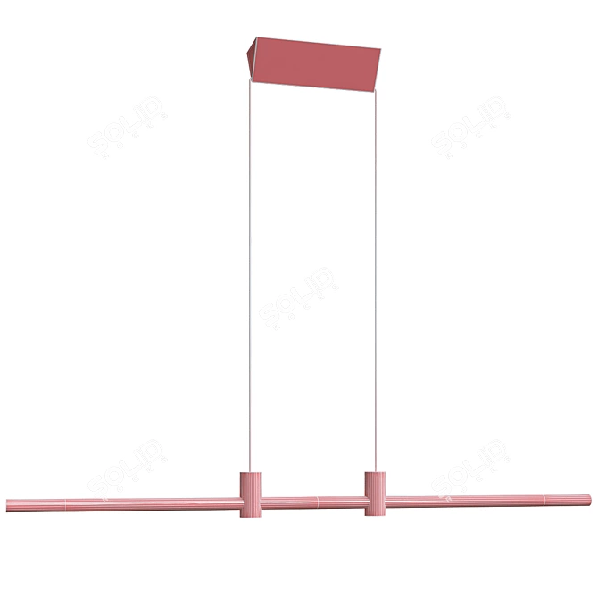 Borosilicate Glass Pendant Lamp 3D model image 3