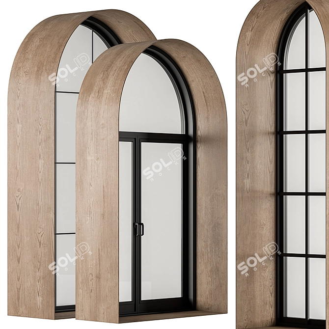 Contemporary Arched Windows Set 22 3D model image 1