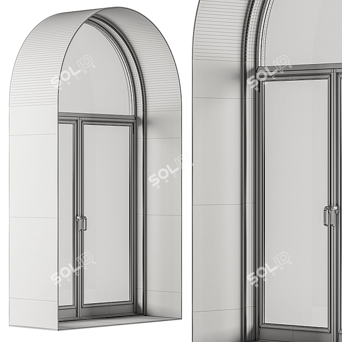 Contemporary Arched Windows Set 22 3D model image 6