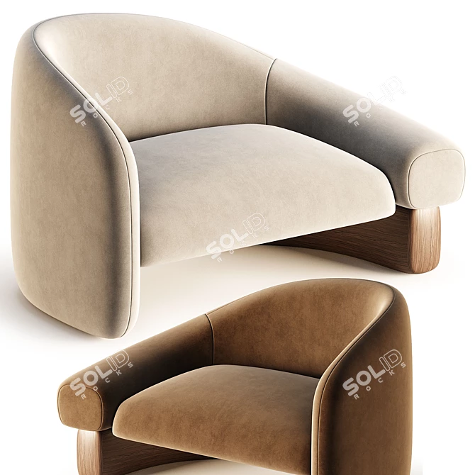 Raphael Navot Overlay Armchair 3D 3D model image 1