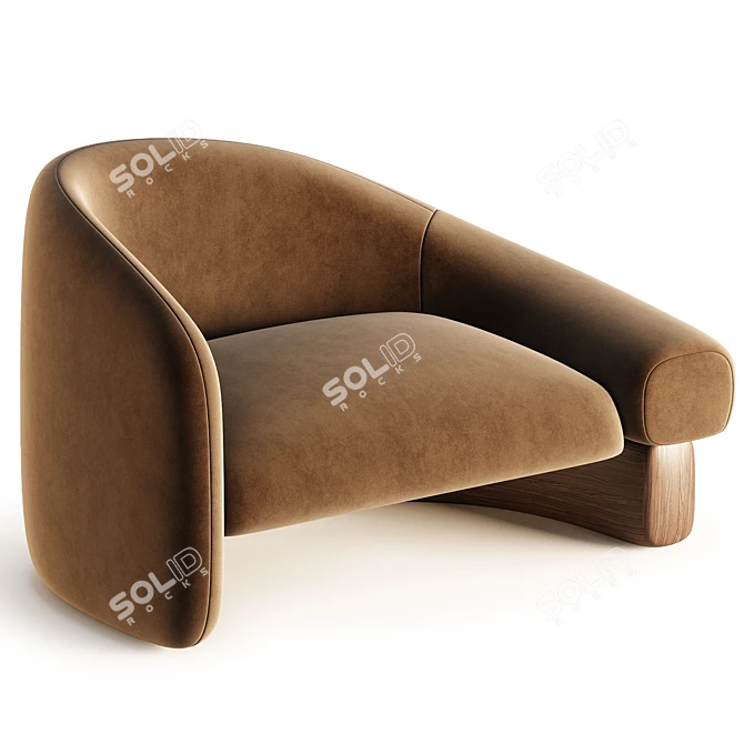 Raphael Navot Overlay Armchair 3D 3D model image 2