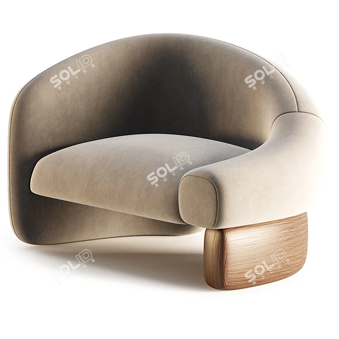 Raphael Navot Overlay Armchair 3D 3D model image 4