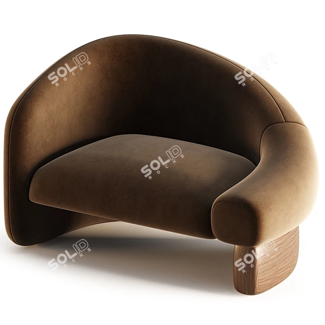 Raphael Navot Overlay Armchair 3D 3D model image 5