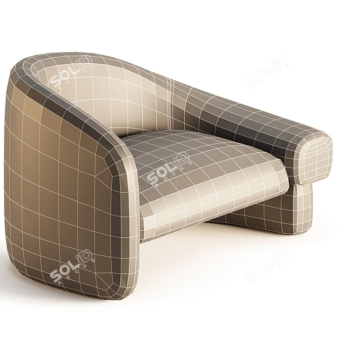 Raphael Navot Overlay Armchair 3D 3D model image 6