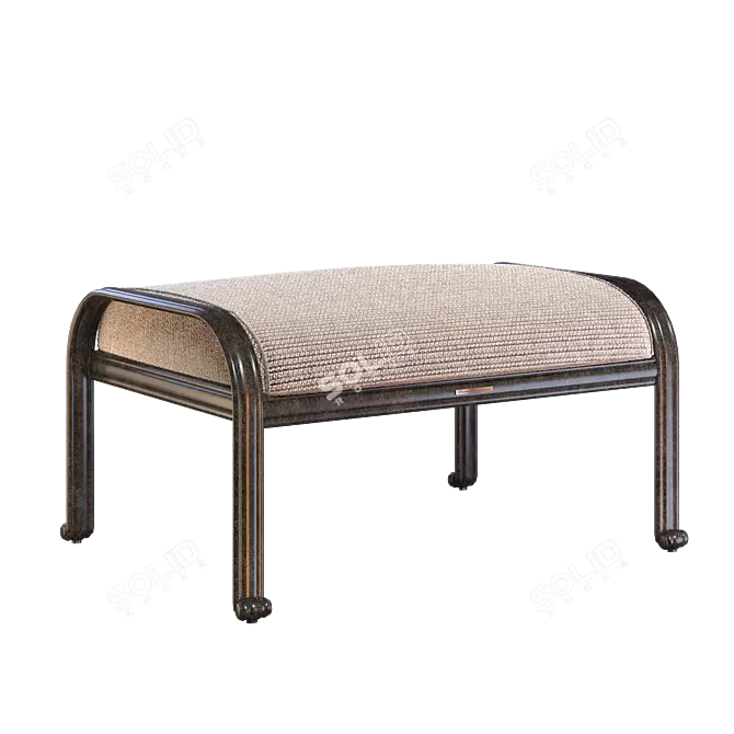 Classic Padded Stool, OG777GMw 3D model image 1