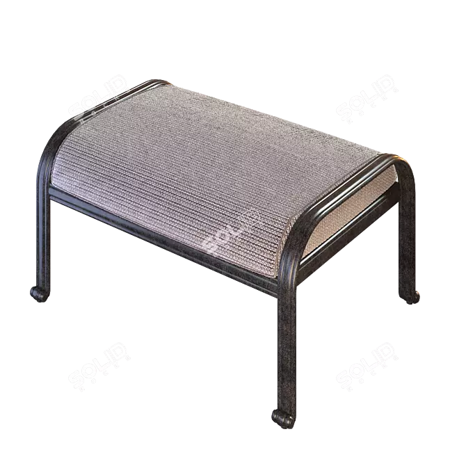 Classic Padded Stool, OG777GMw 3D model image 3