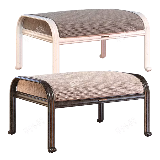 Classic Padded Stool, OG777GMw 3D model image 8