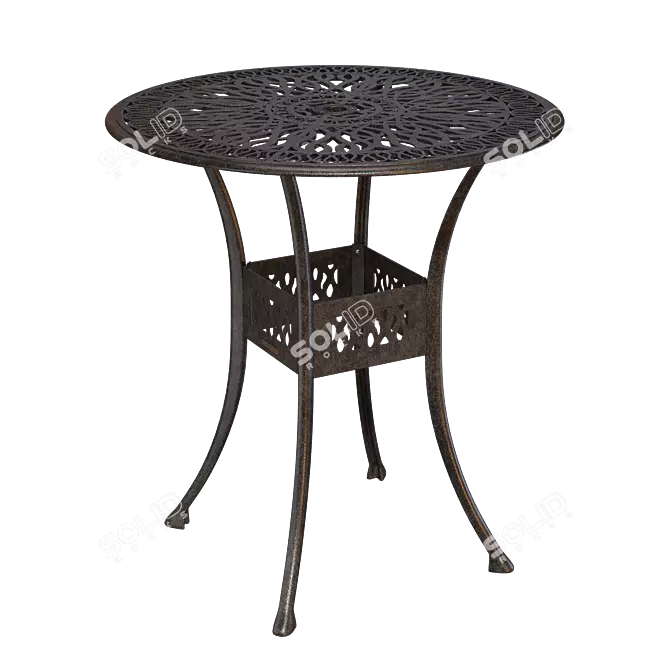 Classic Bar Table Черный, Белый 3D model image 1