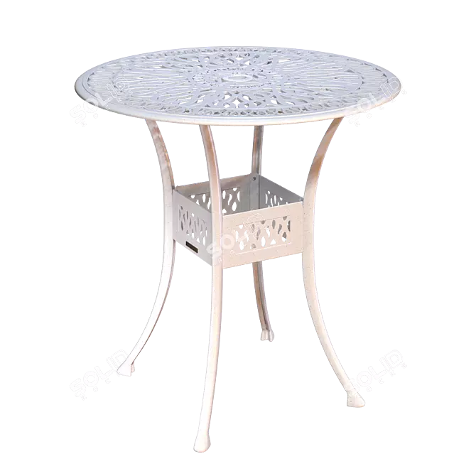 Classic Bar Table Черный, Белый 3D model image 2