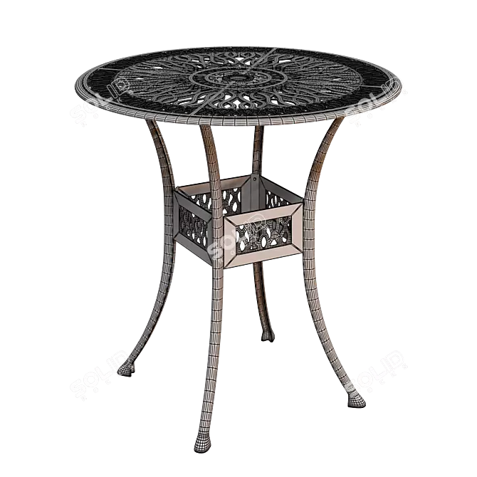 Classic Bar Table Черный, Белый 3D model image 7