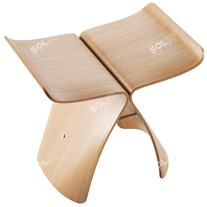 Butterfly Stool 3D Model Vitra 3D model image 5