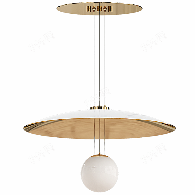 Modern Pendant Light Fixture - Stowe 3D model image 1