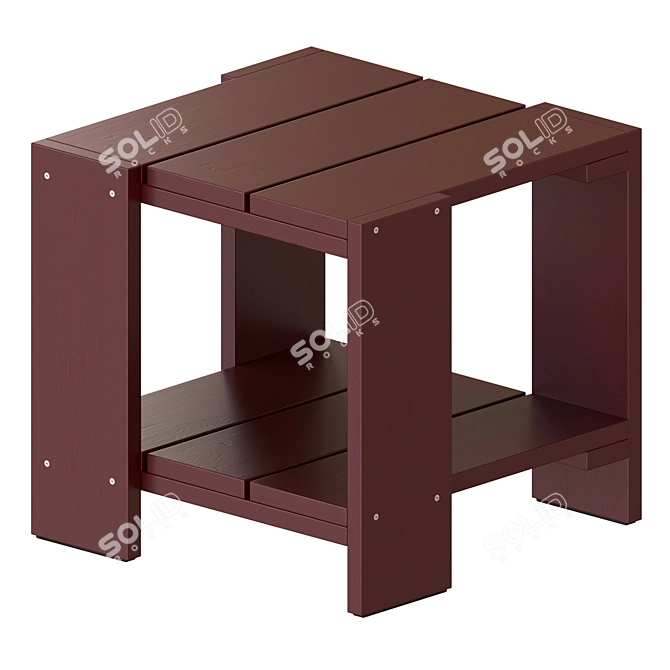 Modern Crate Style Side Tables 3D model image 4