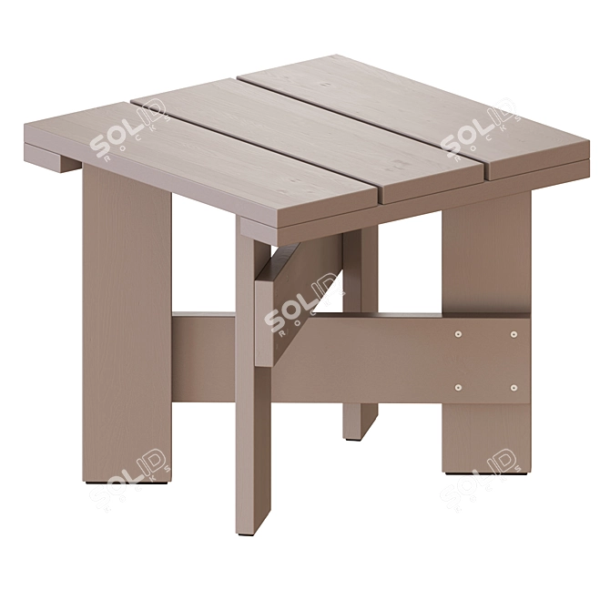 Modern Crate Style Side Tables 3D model image 5