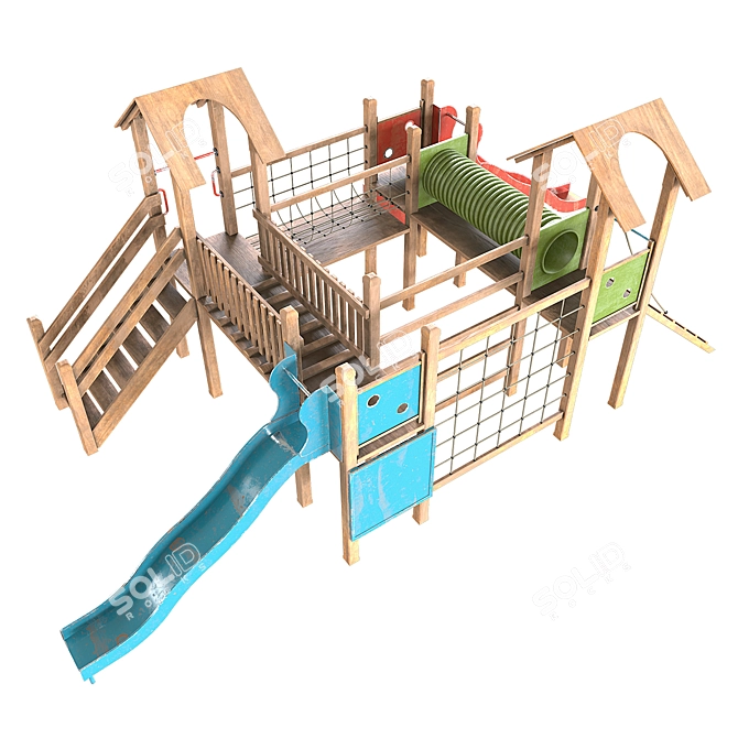 Classic Kids Playground 2015 3D model image 6