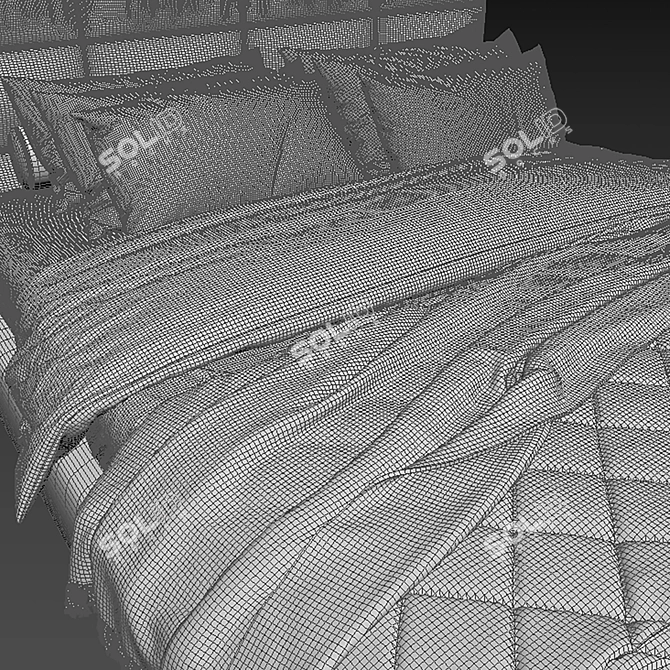 Elegant Modena Bed 3D Model 3D model image 4