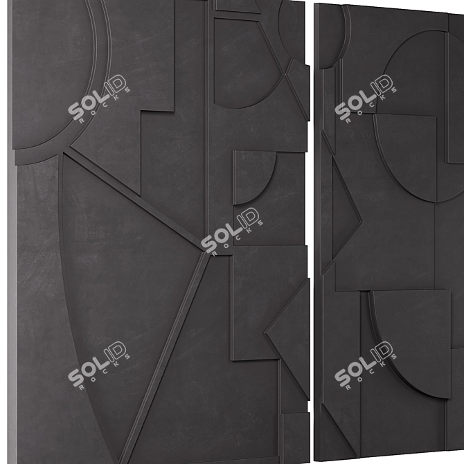 Smooth Racco Wall Art 3D model image 2