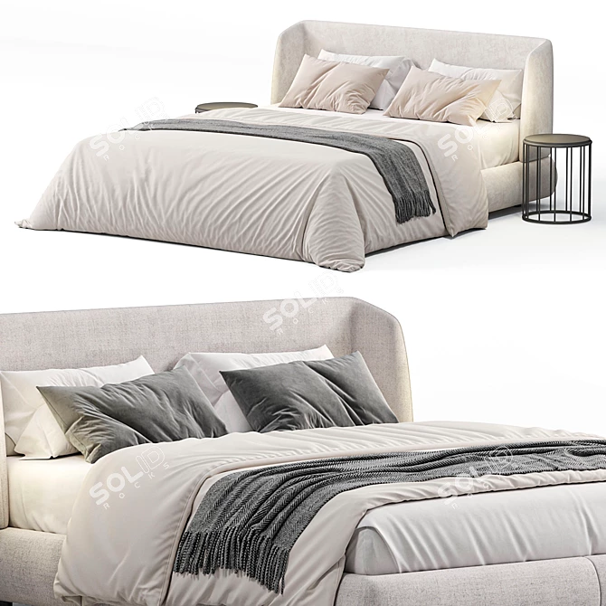 Modern Tranquil Virgin Bed Design 3D model image 5