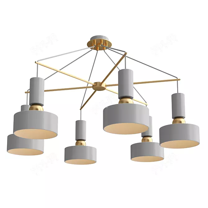 Maytoni Void MOD030PL-06GR Chandelier 3D model image 1