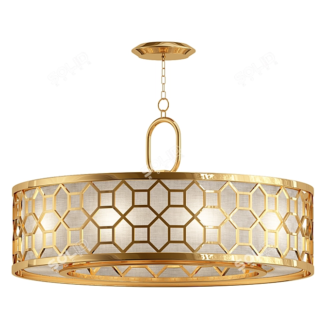 Elegant Allegretto Drum Chandelier 3D model image 1