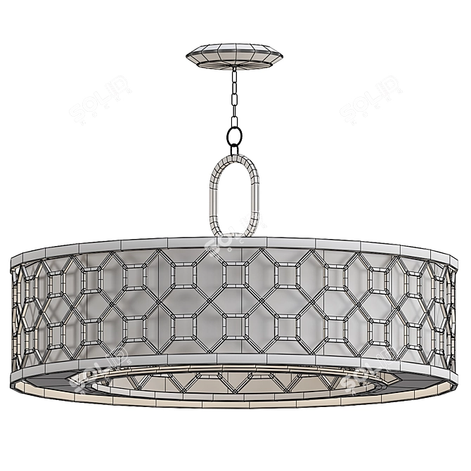 Elegant Allegretto Drum Chandelier 3D model image 3