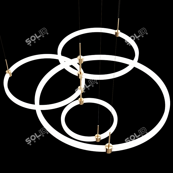 Elegant BRUNI Chandelier by Kuzco 3D model image 3