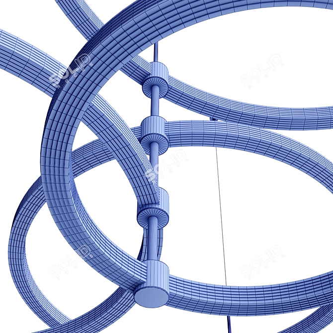 Elegant BRUNI Chandelier by Kuzco 3D model image 4