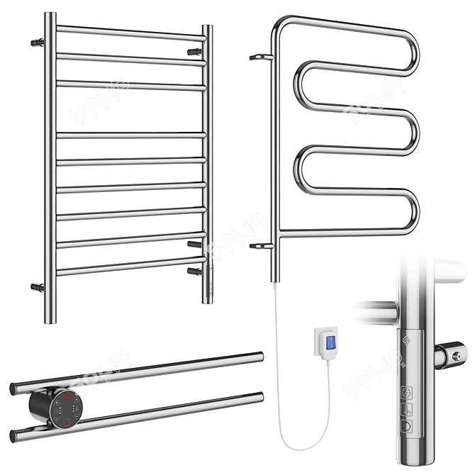 Luxury Towel Warmer Set Terminus 3D model image 3