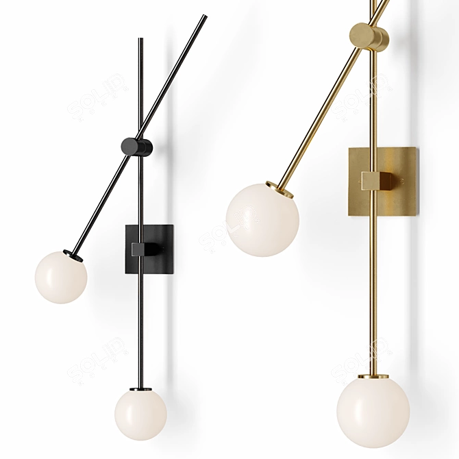 Modern Minimalist Sconce Light Fixture 3D model image 1