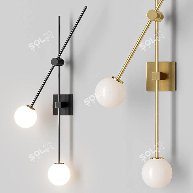 Modern Minimalist Sconce Light Fixture 3D model image 2