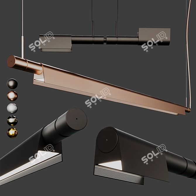 Modern Luceplan Compendium Suspension 3D model image 7