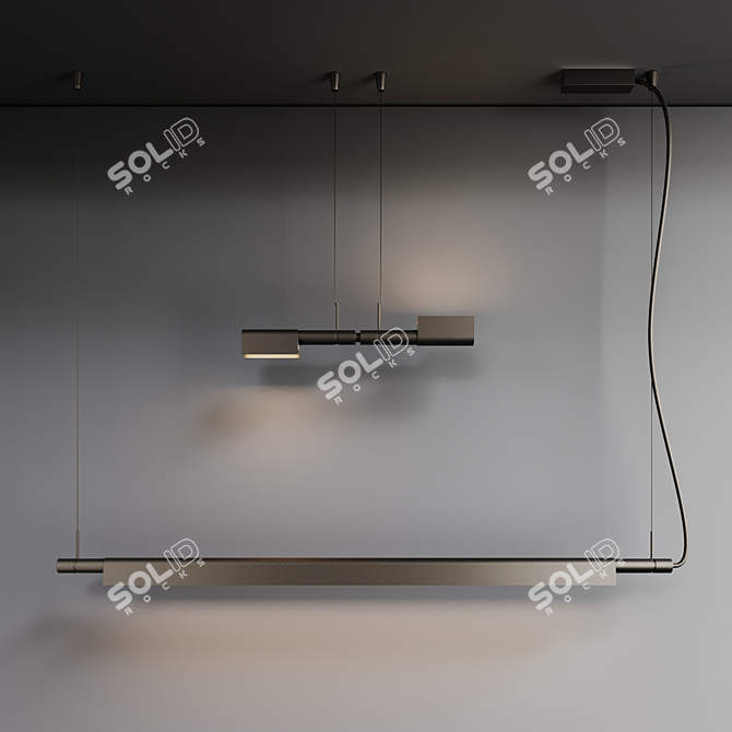 Modern Luceplan Compendium Suspension 3D model image 10